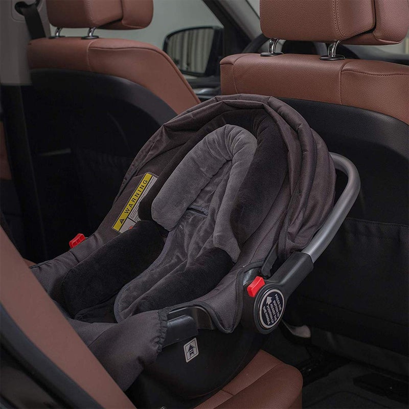 COOLBEBE Upgraded 3-in-1 Babybody Support for Newborn Infant Toddler - Extra Soft Car Seat Insert Cushion Pad, Perfect for Carseats, Strollers, Swings, Black - Image 3
